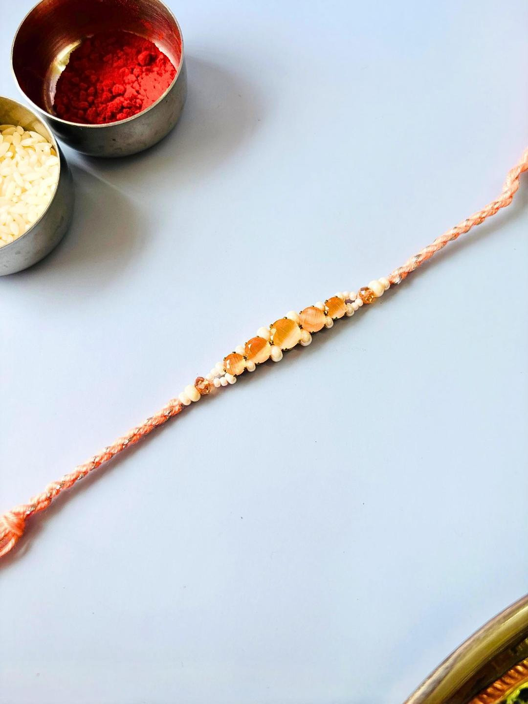 Tipsy closet Handmade Orange Rakhi