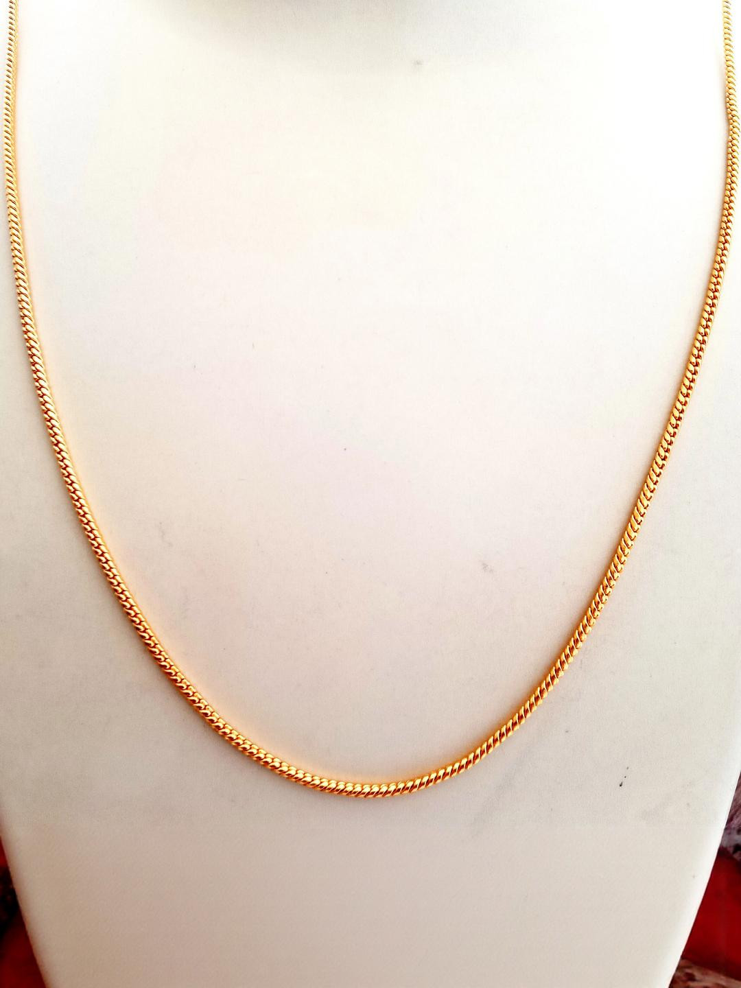 Nawab Collection Women Gold Brass S-Hook Gold-Plated Alloy Body Chain