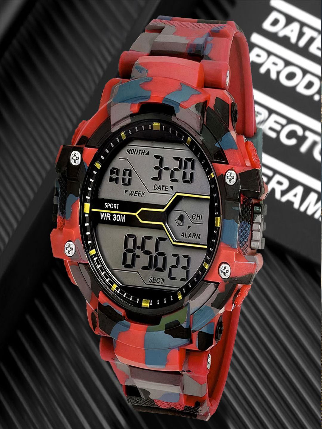 Hala Men Solid Round Tang Regular Digital Watch-MILITARY-1