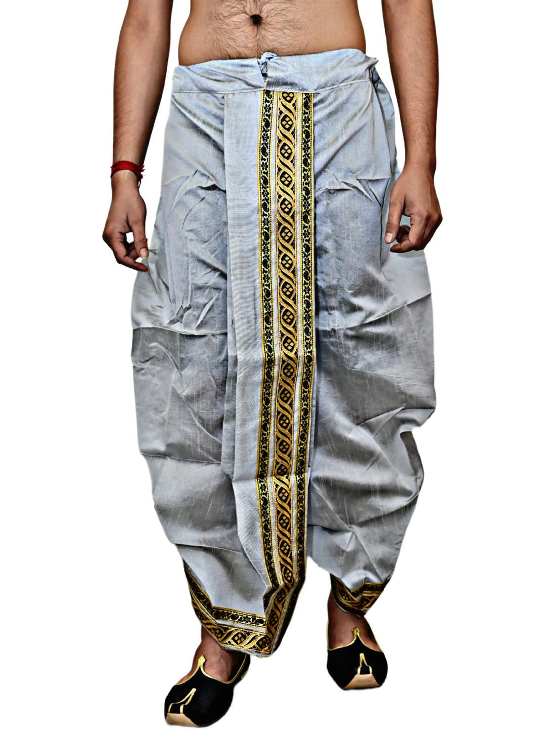AMIT ONLINE Men Ethnic Motif Silk Dhoti Pant