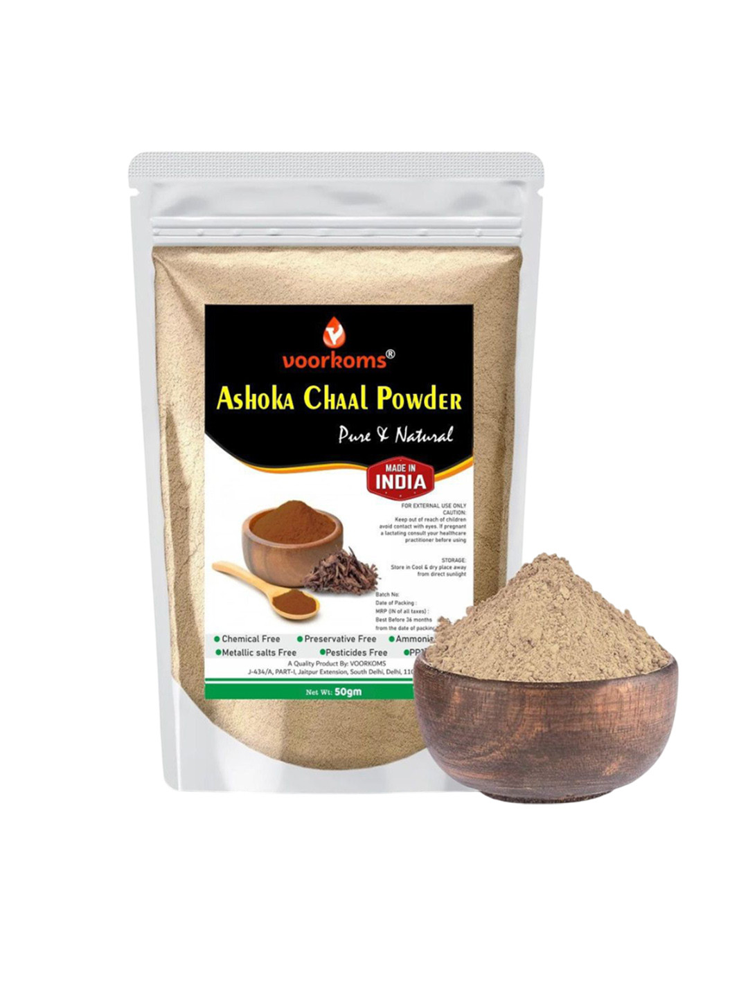 VOORKOMS Ashoka Chaal Skin Powder Face Pack - 50 g