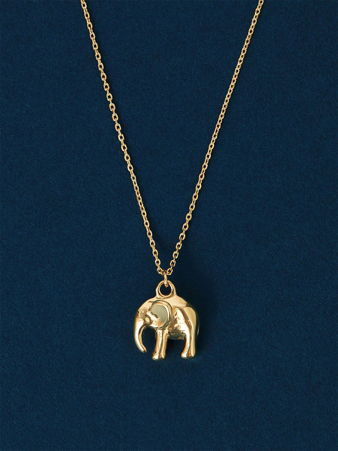 Accessorize Women 14 K Gold-Plated Elephant Charm Pendant With Chain