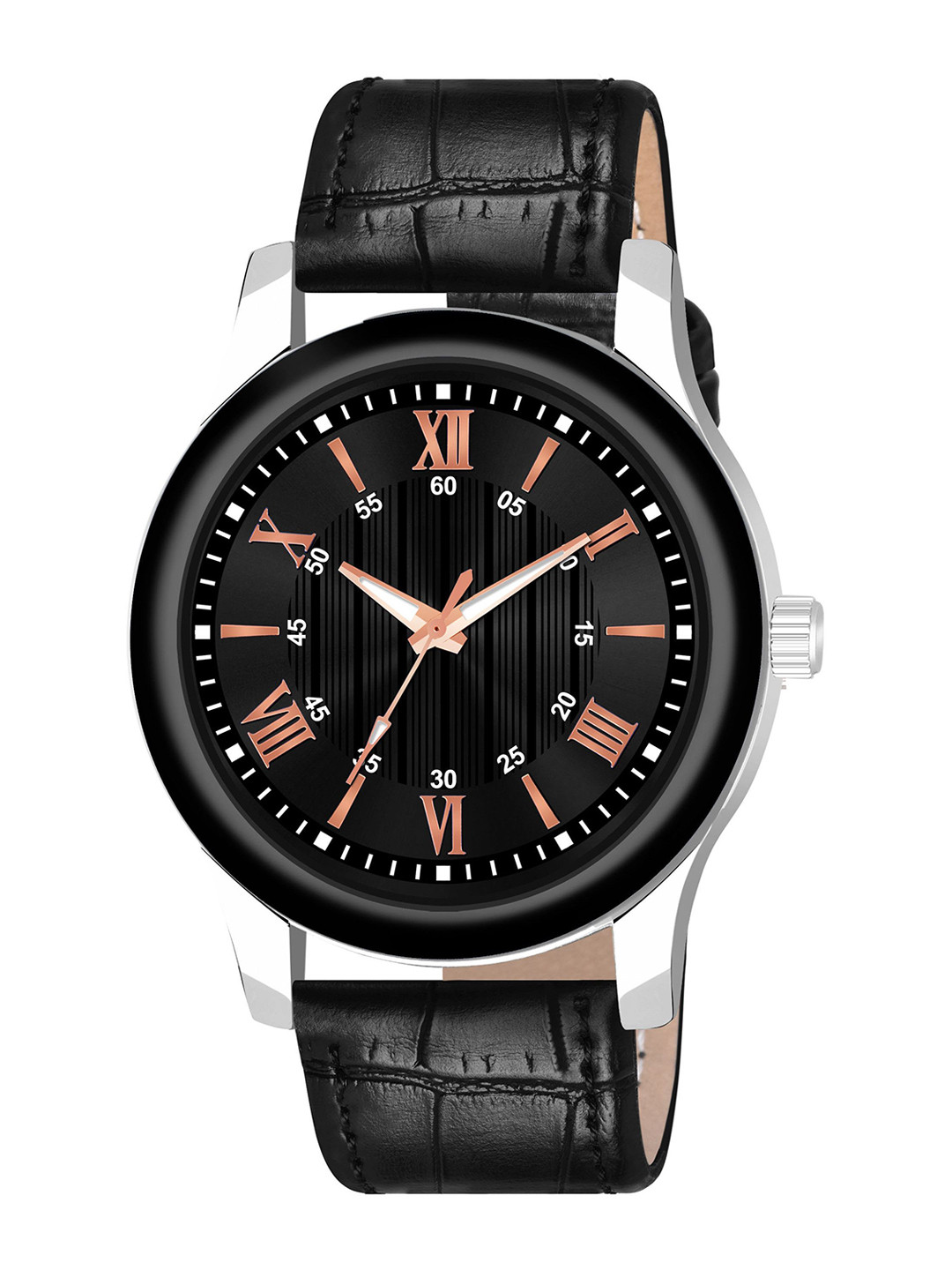 CSAMON Men Textured Tang Closure Regular Straps Analogue Watch B9050 BLK1016 Aeviyo Silm L