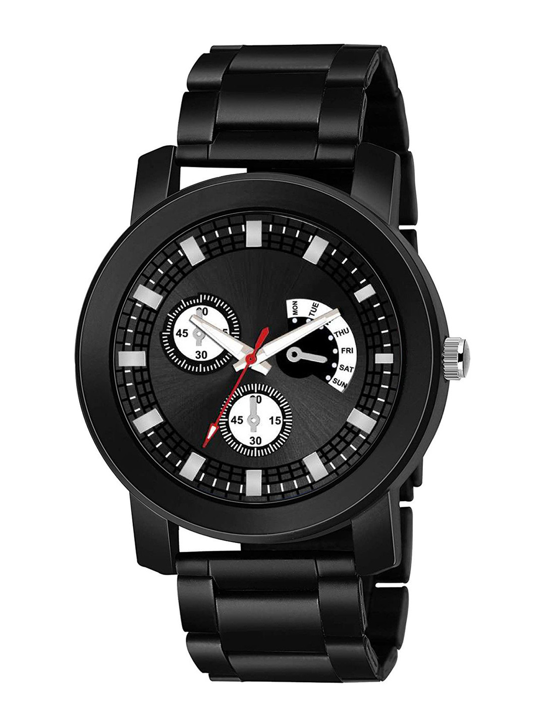 CSAMON Men Printed Dial & Bracelet Style Straps Analogue Watch PEDO AeviyoBLK NEW PU