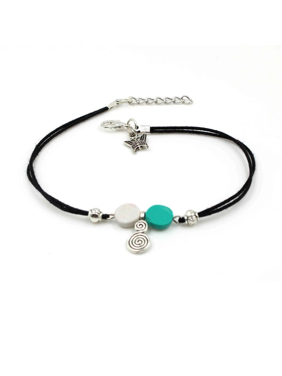 gurjari Alloy jewellers Black Charm Anklet
