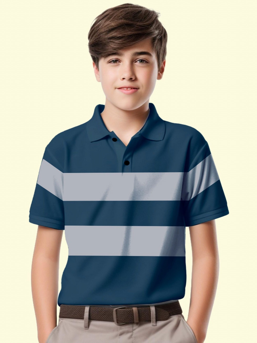 Kiddy Viddy Boys Regular Fit Polo Collar T-shirt