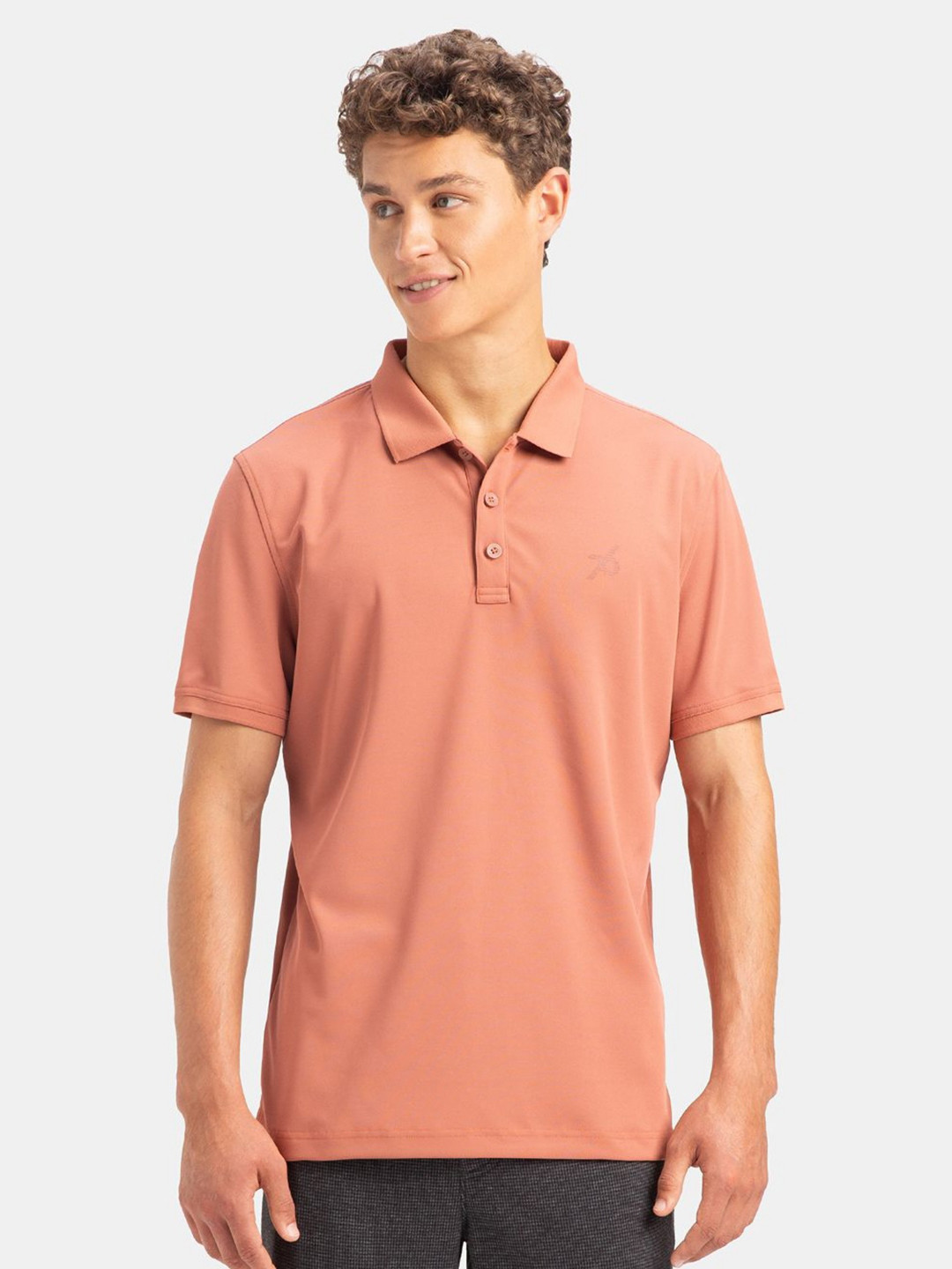Jockey Microfiber Fabric Solid Polo T-Shirt with Stay Dry & Stay Fresh Technology-AM38