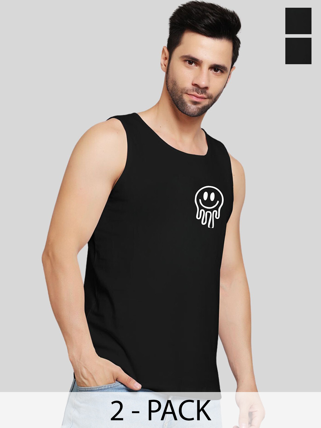 UpClothing Pack Of 2 Printed Gym Vests UpClothing Daily Vests Pack 2