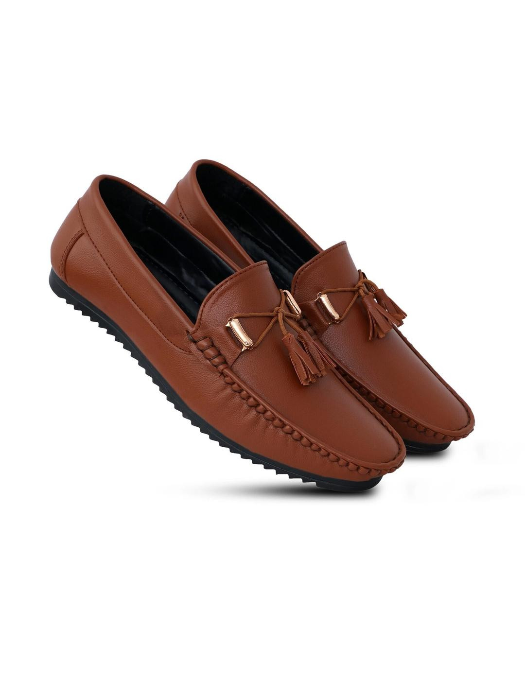 FUNNY FIRE Relaxed Fashionable Stylish Casual Sports Wedding Trendy for men's Loafers For Men (Tan , 6)