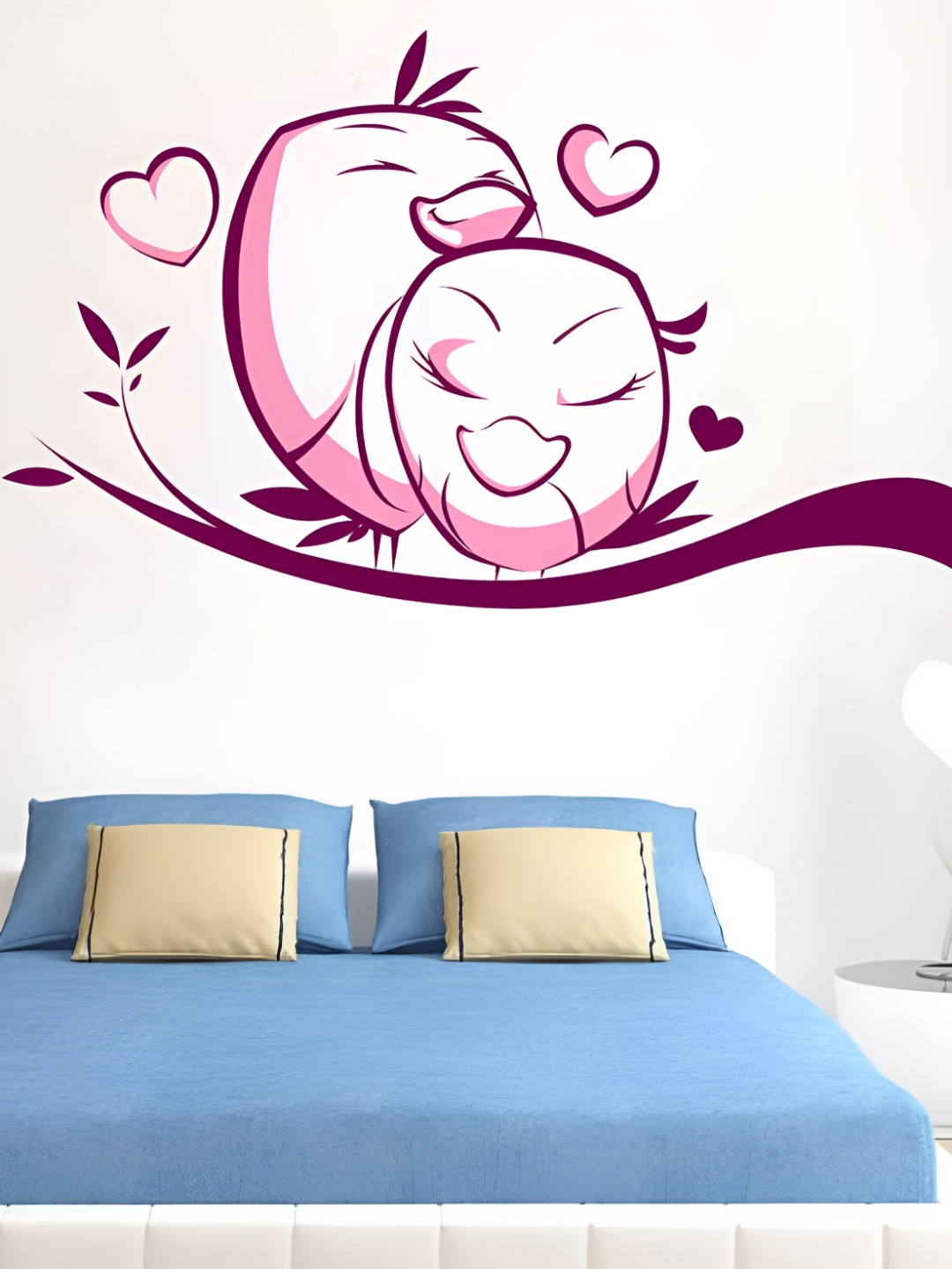 LANSTICK Pink Printed Matte-Finished Splash-Proof Eco-Friendly Wallpaper