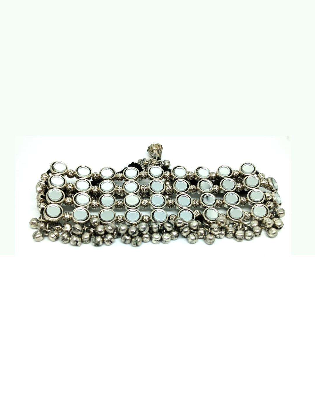gurjari jewellers Women Oxidised Mirror Bracelet