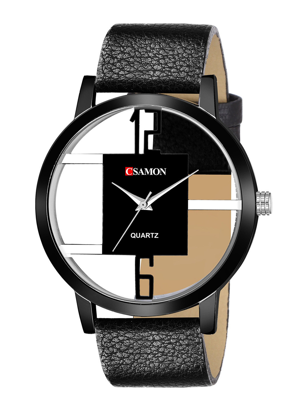 Gopal Shopcart Unisex Embellished Analogue Watch GR_1050_6to12_openblack