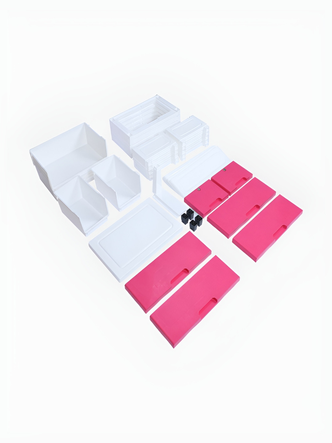 The Tickle Toe Kids Pink & White Durable & Eco-Friendly 6-Drawer Storage Chest