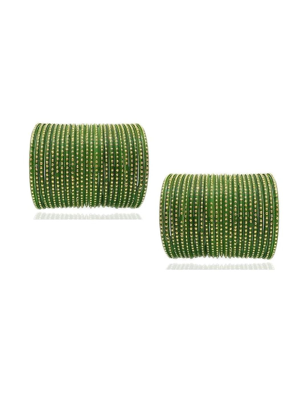 PRIYA KANGAN Women Set of 2 Green Bangles
