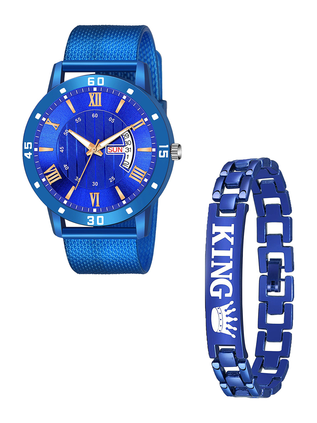 CSAMON Men Analogue Watch With Bracelet Blue Safar DayDate King bracelet