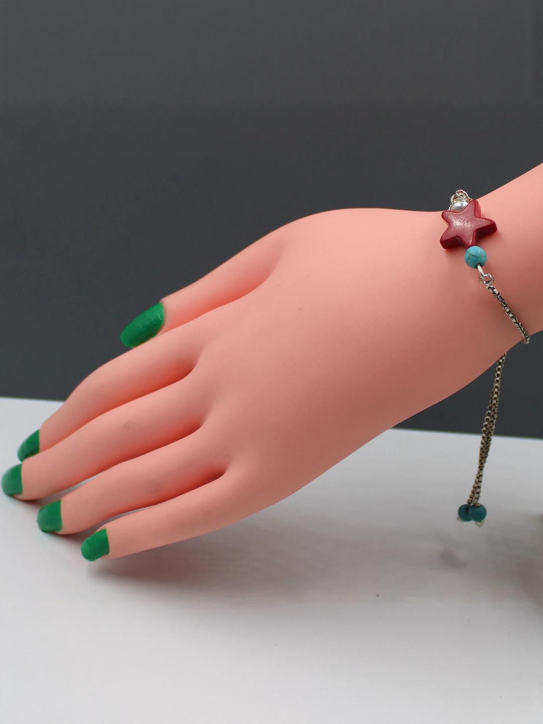 gurjari jewellers Women Wraparound Turquoise beads Bracelet