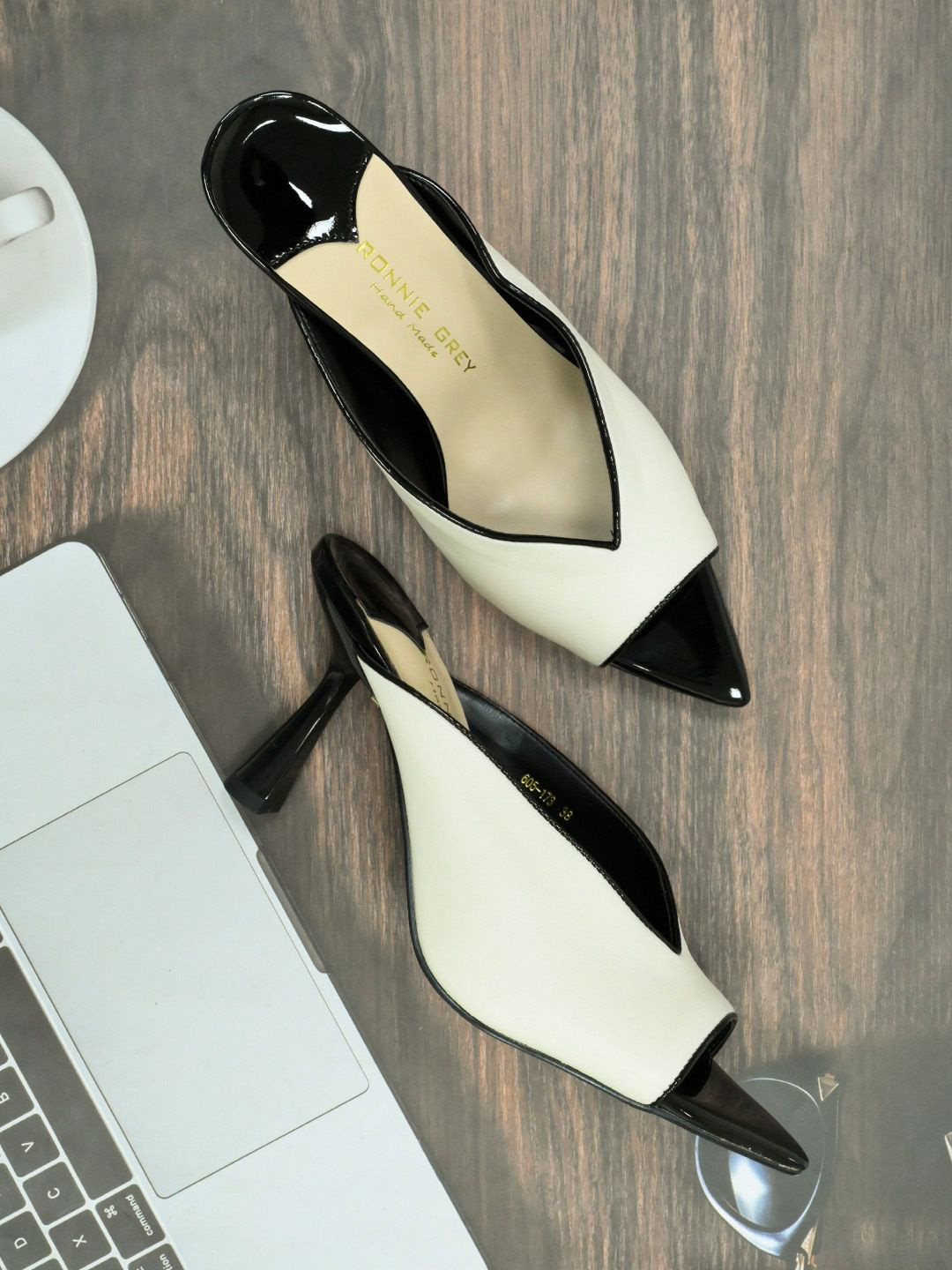 Ronnie Grey Women Peep Toe Slim Heeled Sandals