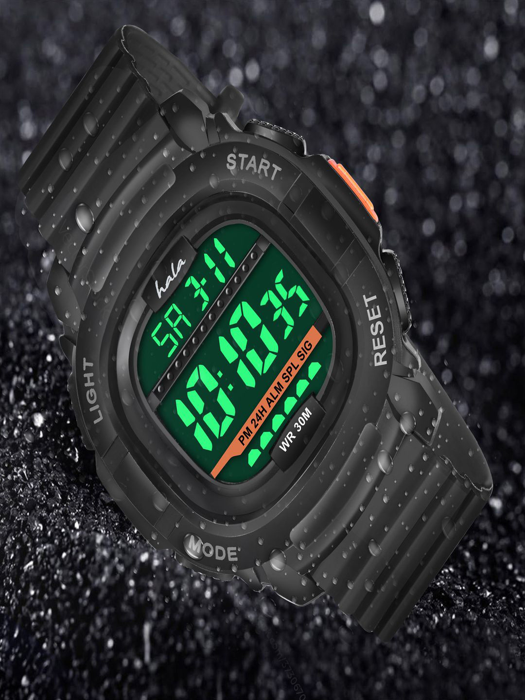 Hala Men Solid Rectangular Tang Regular Digital Watch-1050