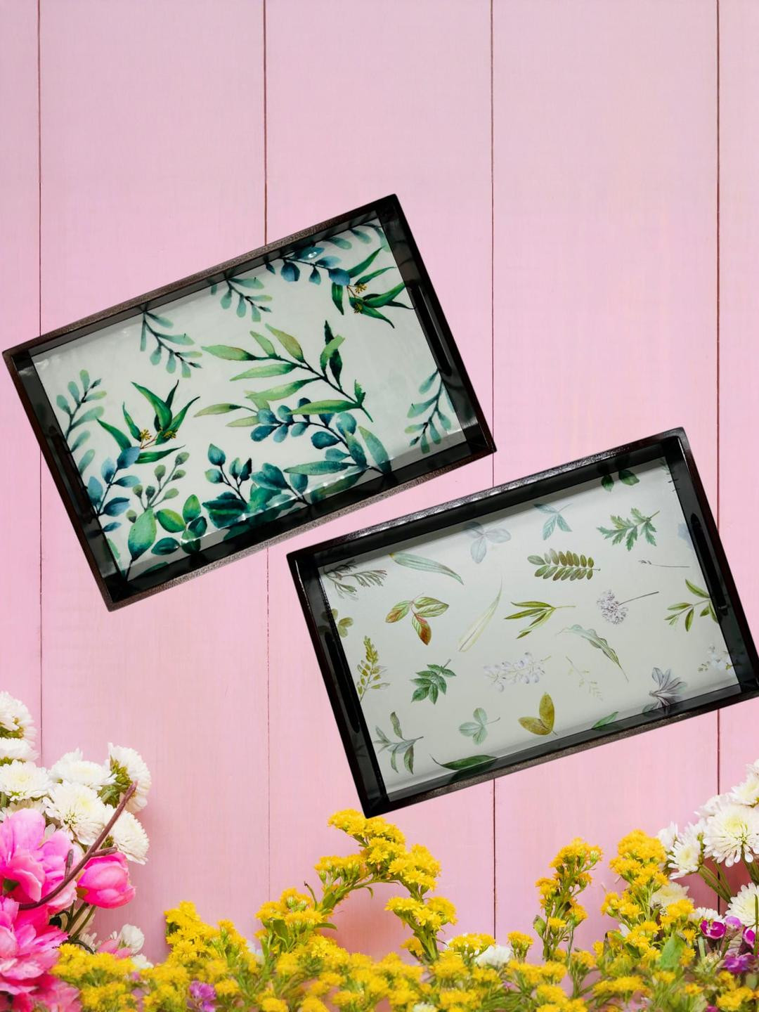 Angira handicrafts 2 Pieces Wood  Serving Tray