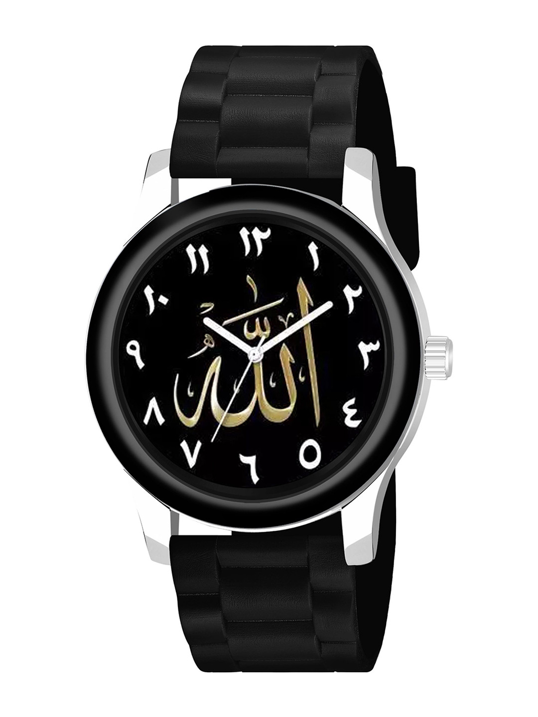 CSAMON Men Printed Dial & Bracelet Style Straps Analogue Watch B9050BLK Islamic NUM07 CD
