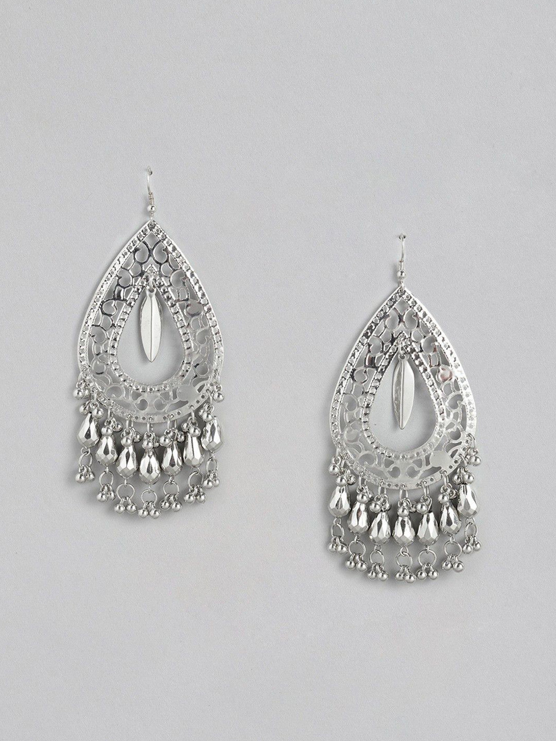 RICHEERA Artificial Beaded Teardrop Shaped Drop Earrings