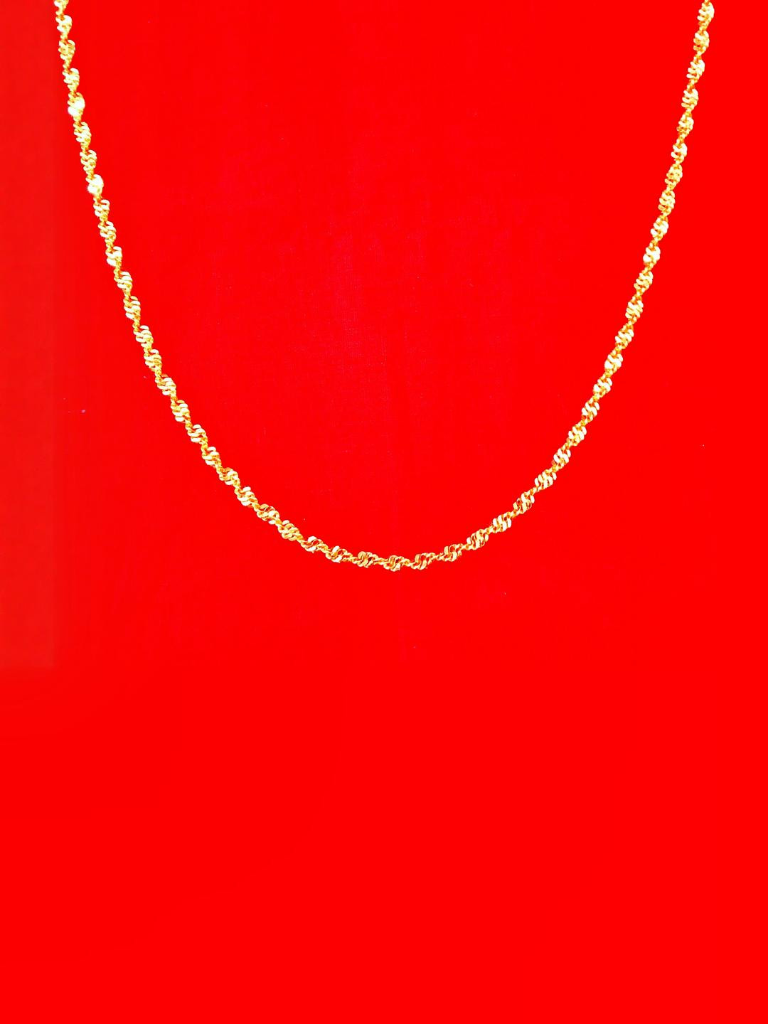 Nawab Collection Unisex Gold Color Minimal Alloy Gold-Plated Ethnic S-Hook Chain