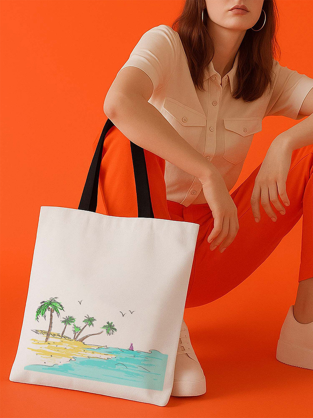 ARTBUG Unisex Graphic Printed Shopper Tote Handbags