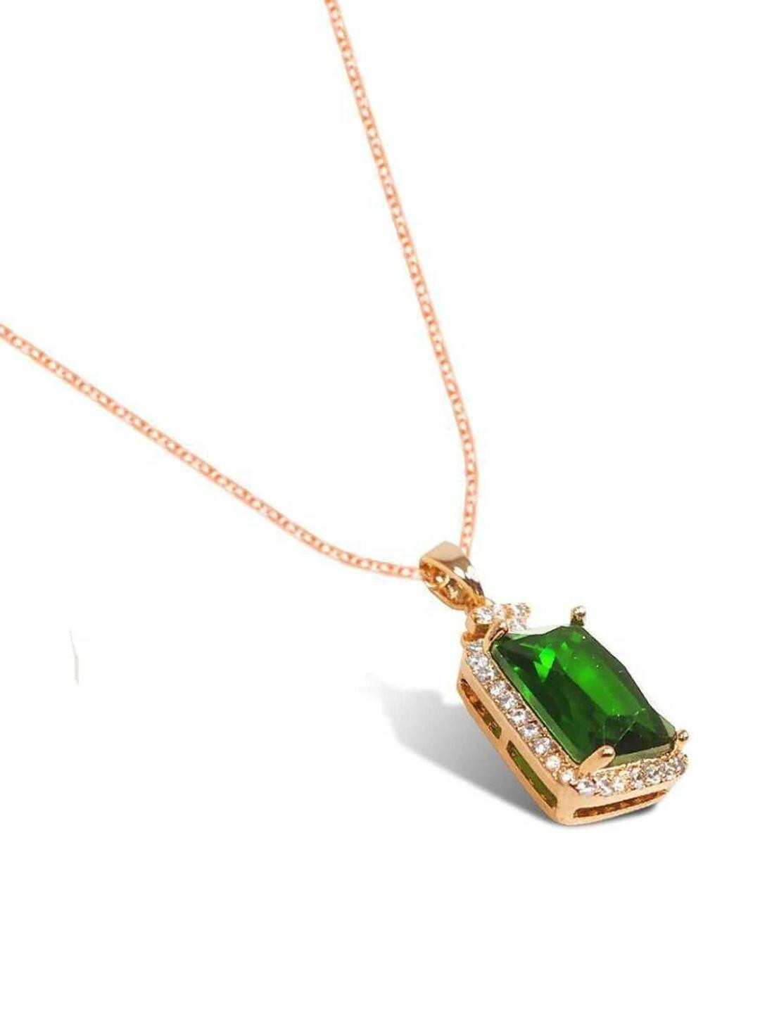 Jewelry Miguel Women Green Gold-Plated Pendants
