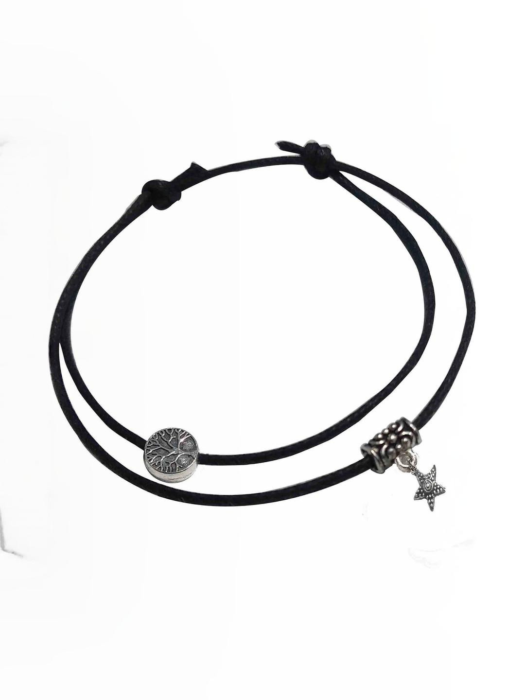 gurjari jewellers Black Thread Charms Anklet