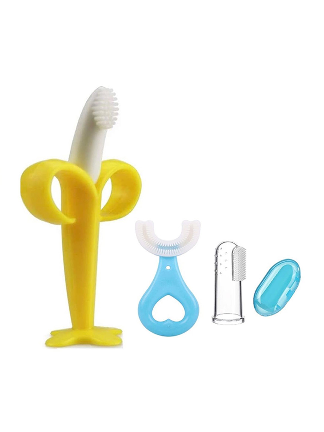 Joy Buzz Set Of 3 BPA Free Soft Baby Toothbrushes