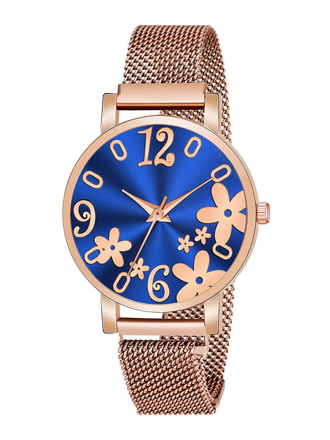 Gopal Shopcart Unisex Round Dial & Bracelet Style Straps Analogue Watch C36RG R3BLU RG M
