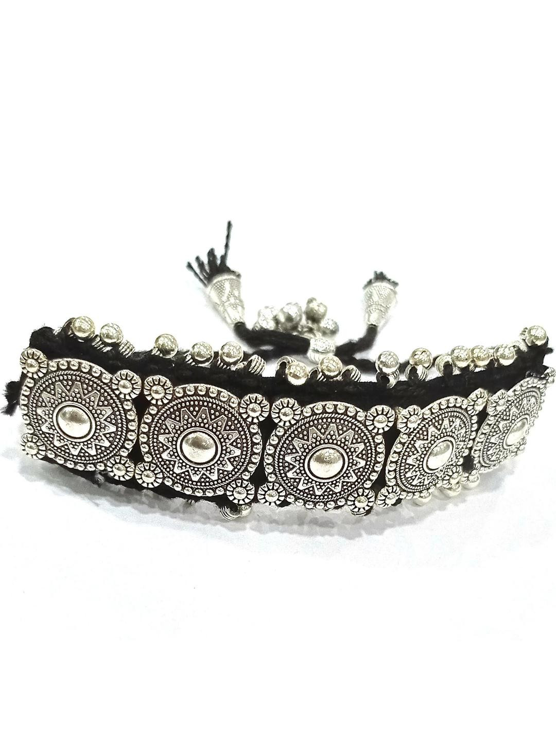 gurjari jewellers Women Oxidised Broad Adjustable Bracelets