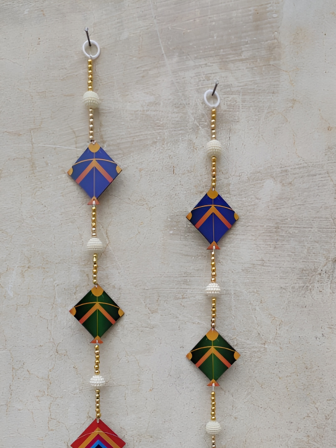 Sellplus 2 Pcs Blue Kite With Bell Wall Hanging