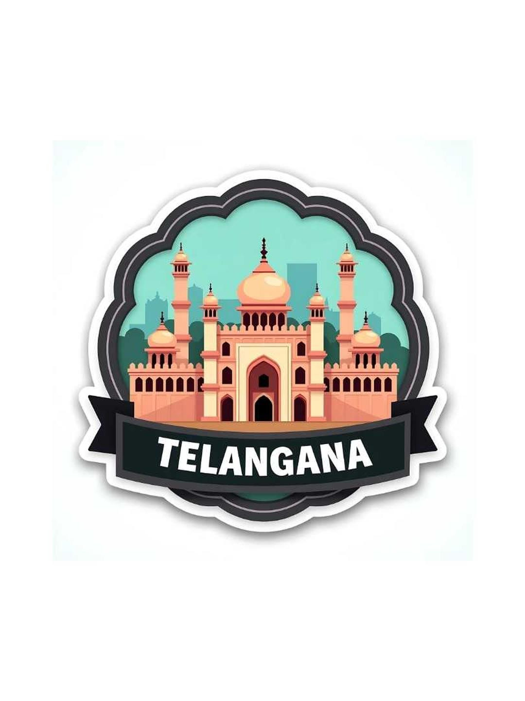 GIFTSHALA Telangana State Theme Souvenir Wooden Refrigerator Fridge Magnet