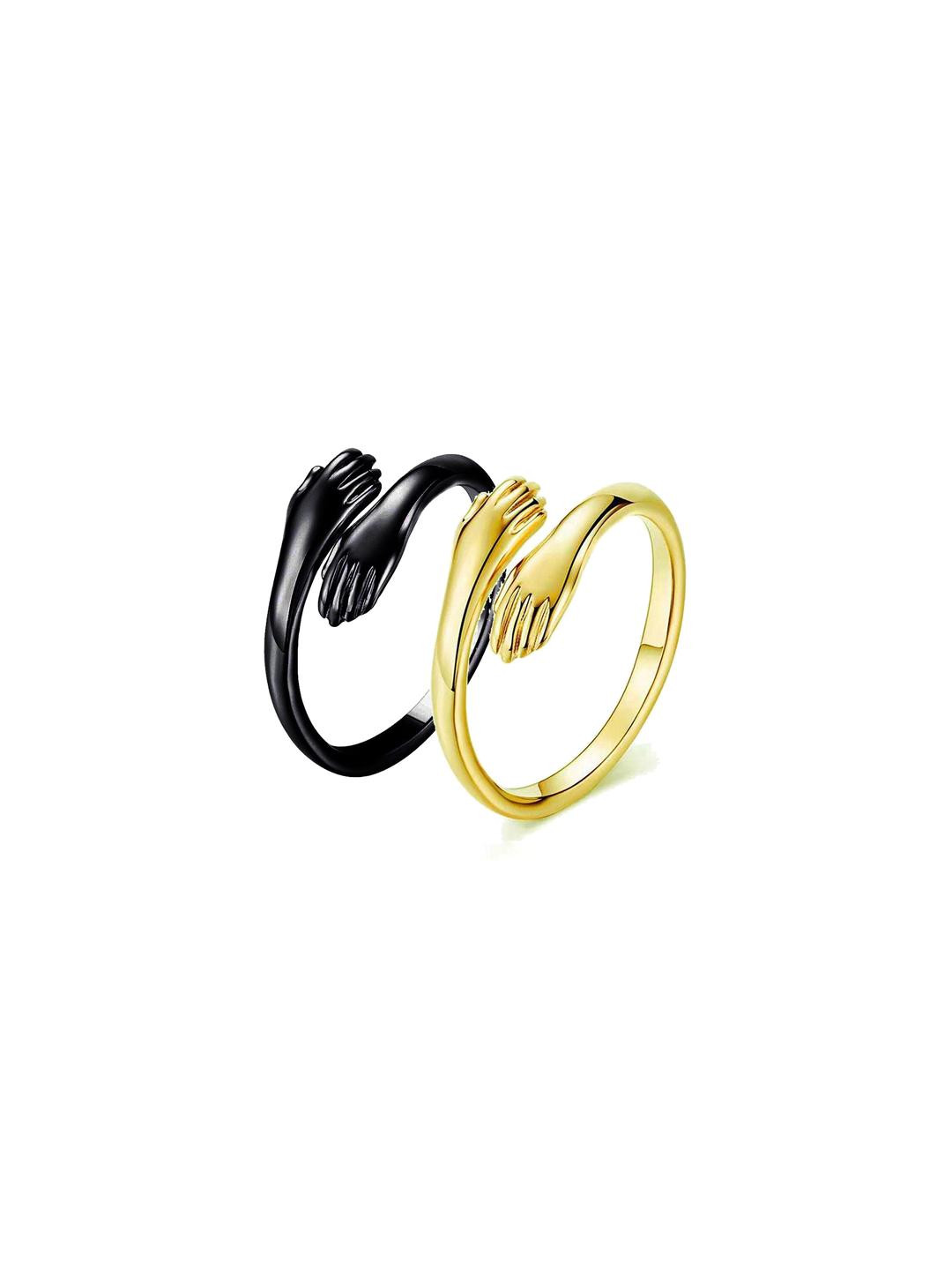 Navkar Crafts Adjustable Pair of Hug Statement Rings