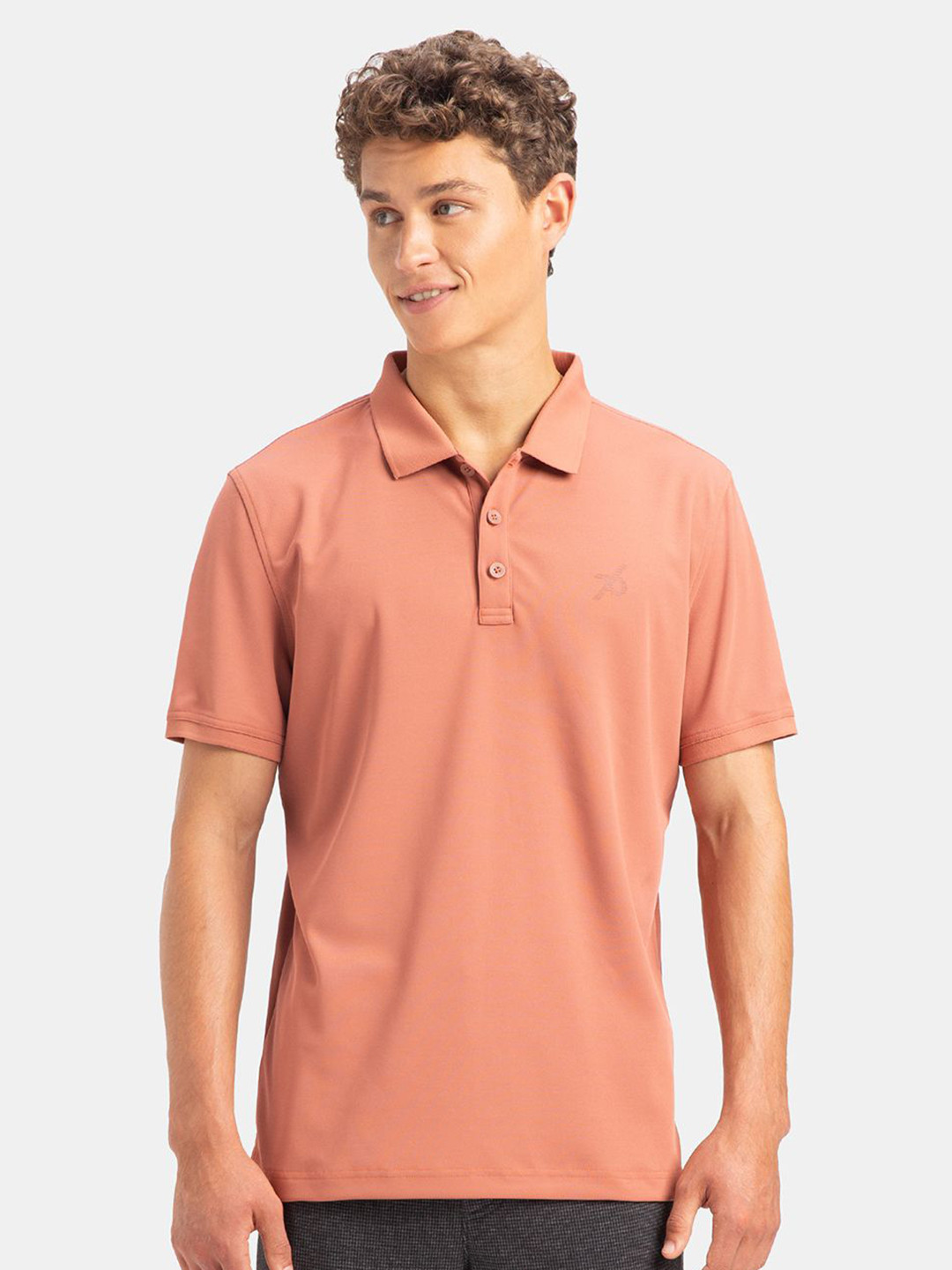 Jockey Microfiber Fabric Solid Polo T-Shirt with Stay Dry & Stay Fresh Technology-AM38
