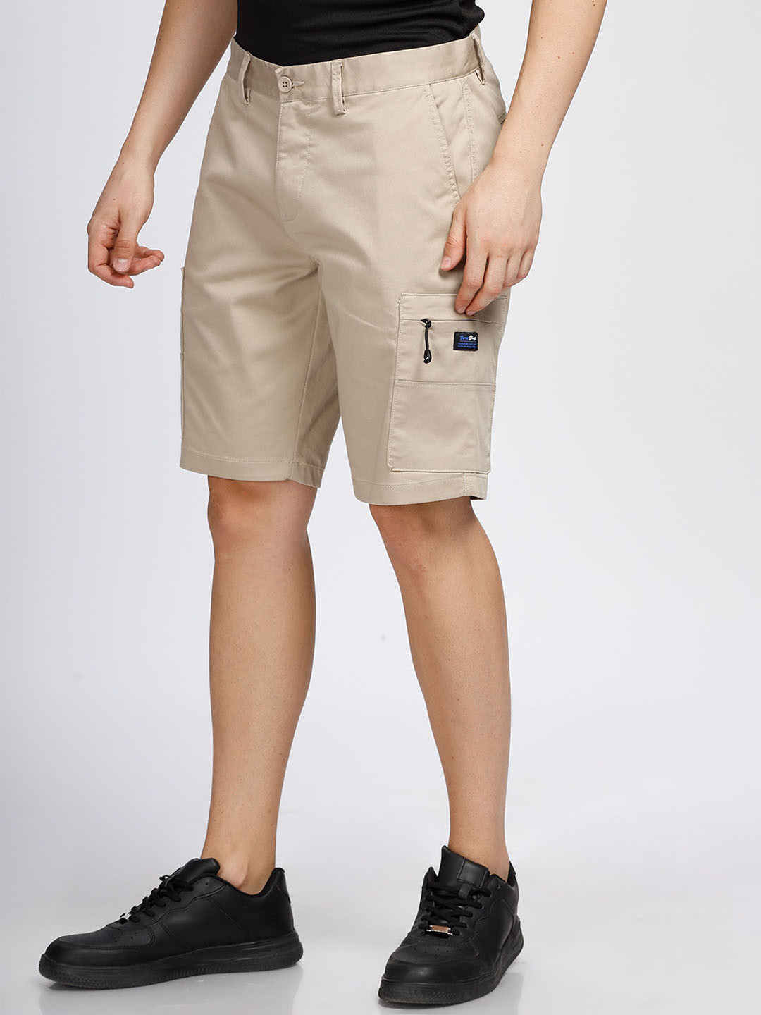 THREE DAYS Men Mid-Rise Cotton Nomad Utility Shorts