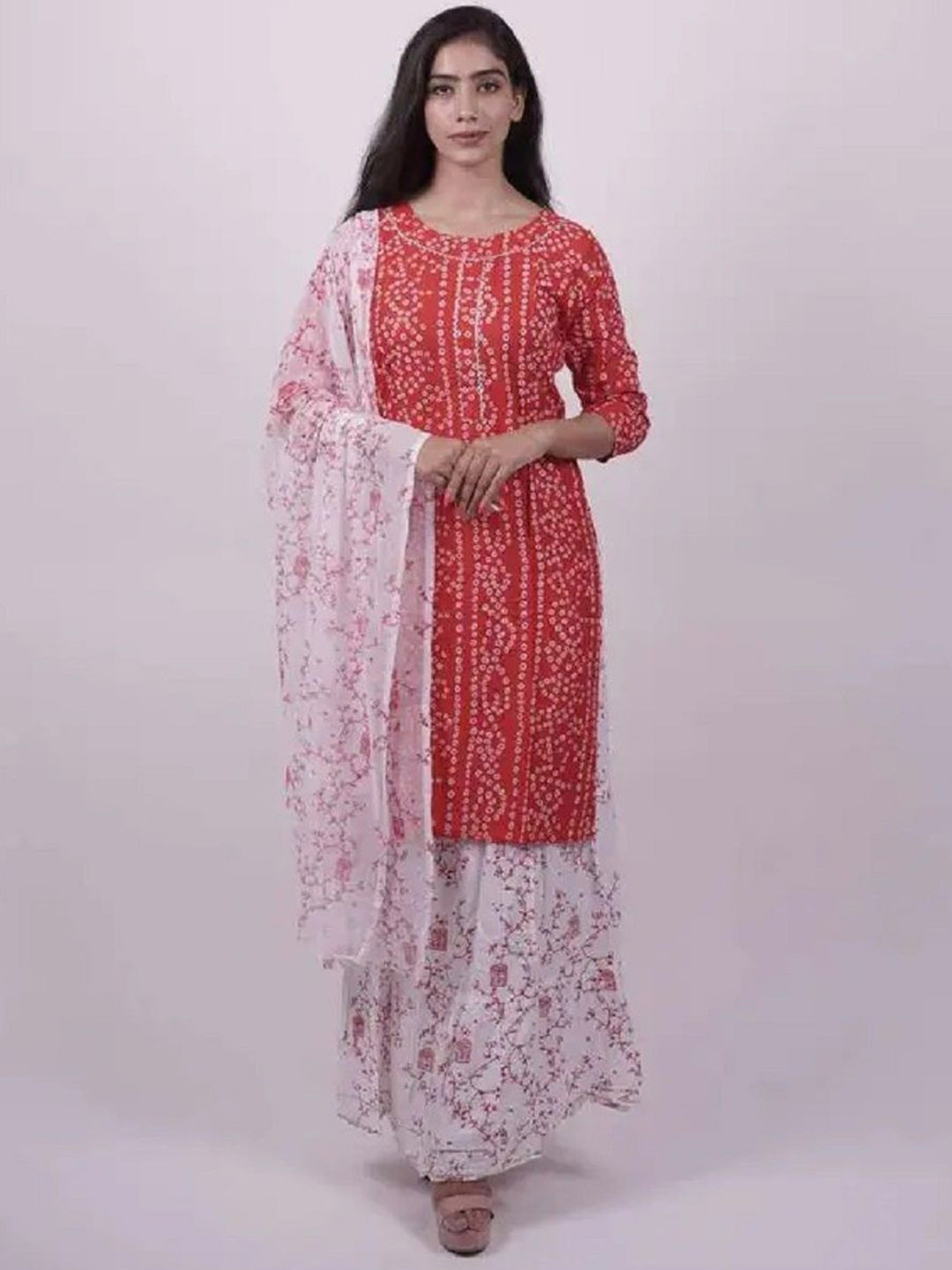 Rafinity Designer Women Ethnic Motifs Printed Kurta with Palazzo & Dupatta