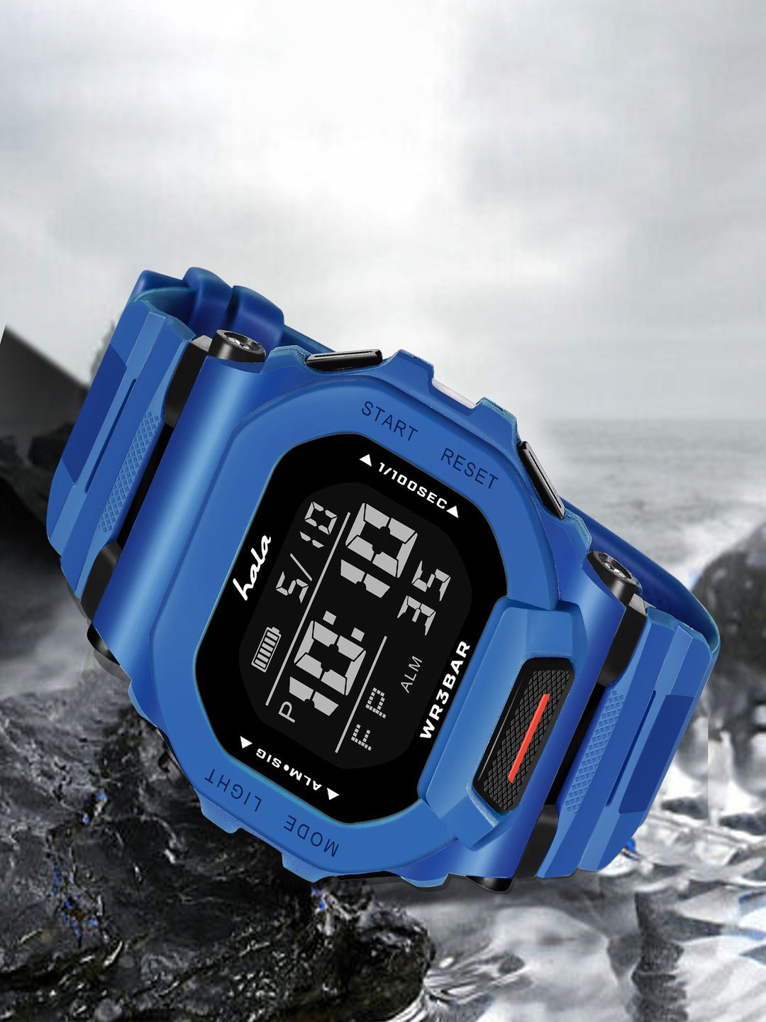 Hala Men Tang Closure Regular Straps Digital Watch hala-1035-Blue