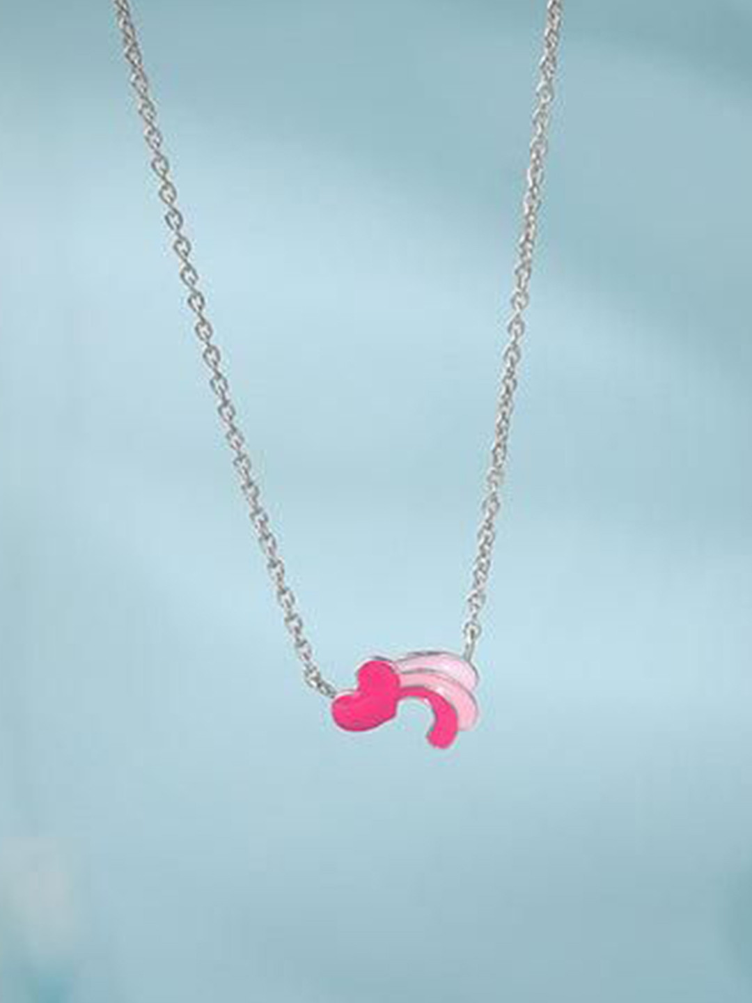 GIVA Girls Silver Rhodium-Plated Necklace