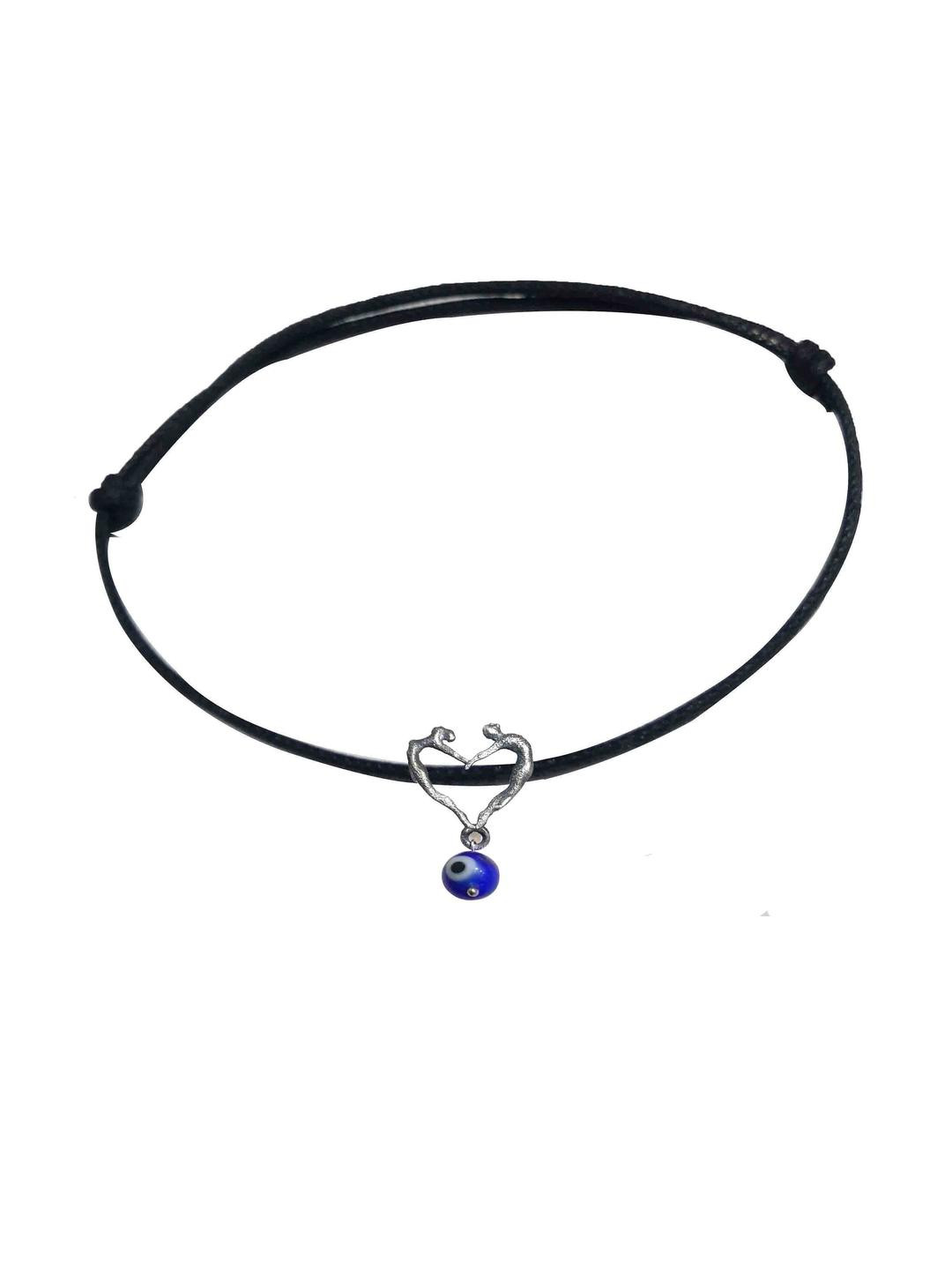 gurjari jewellers Evil Eye Two Layer Thread Anklet