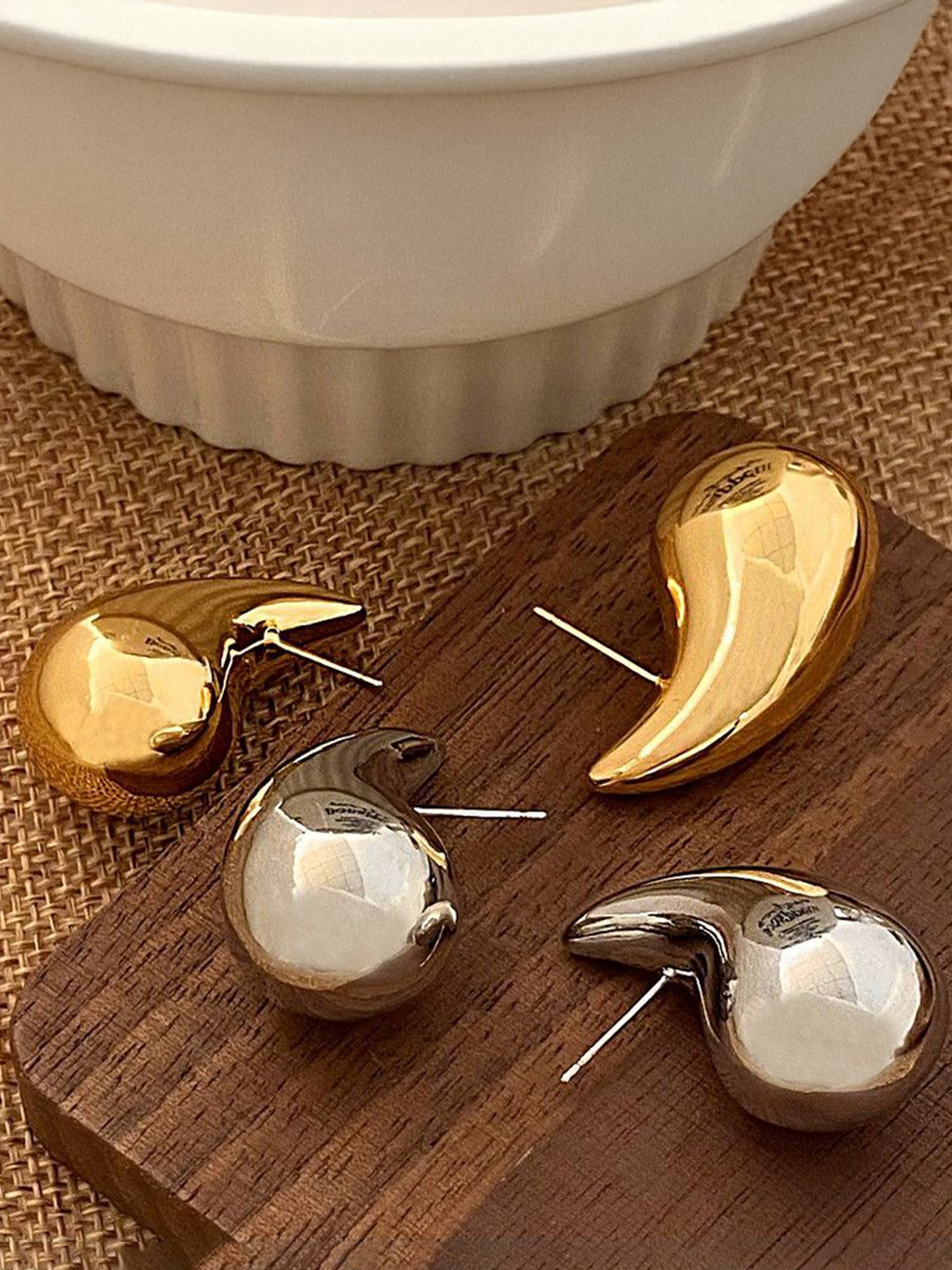 Celestria korean Teardrop Shaped Drop Earrings