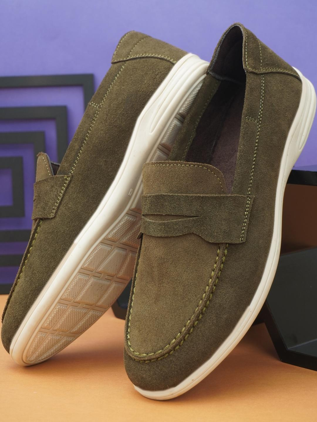 G L Trend Men Suede Slip-On Loafers