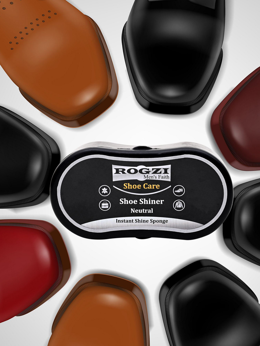 ROGZI Liquid Shoe Polish With Shiner Sponge 10 ml