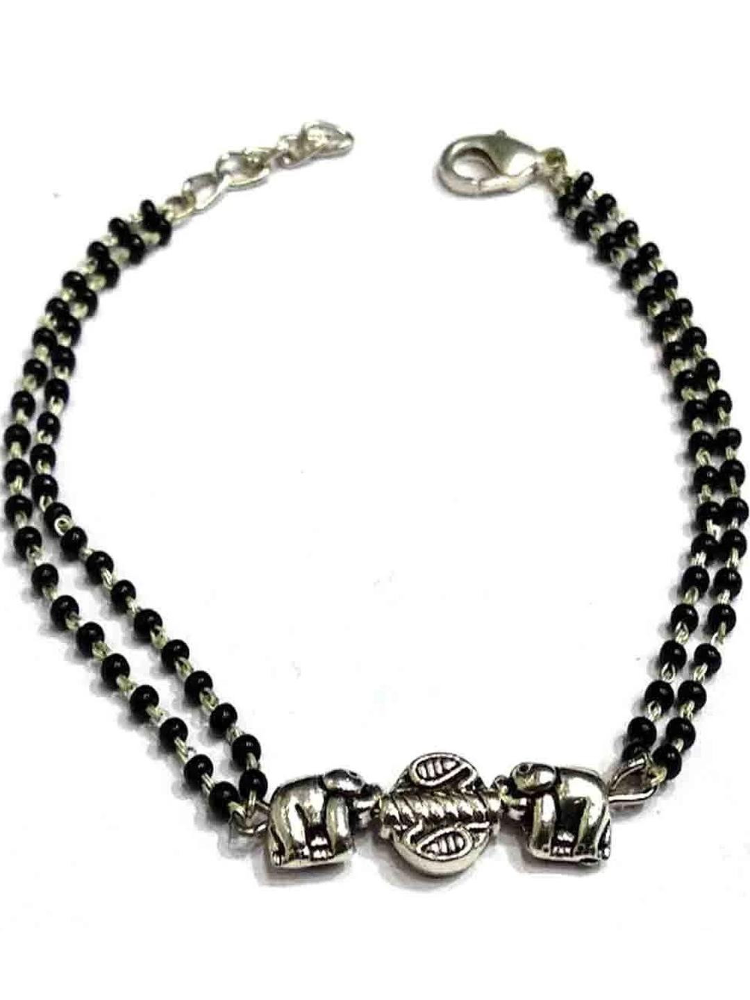gurjari jewellers Women Silver-Plated Wraparound Mangalsutra Bracelet