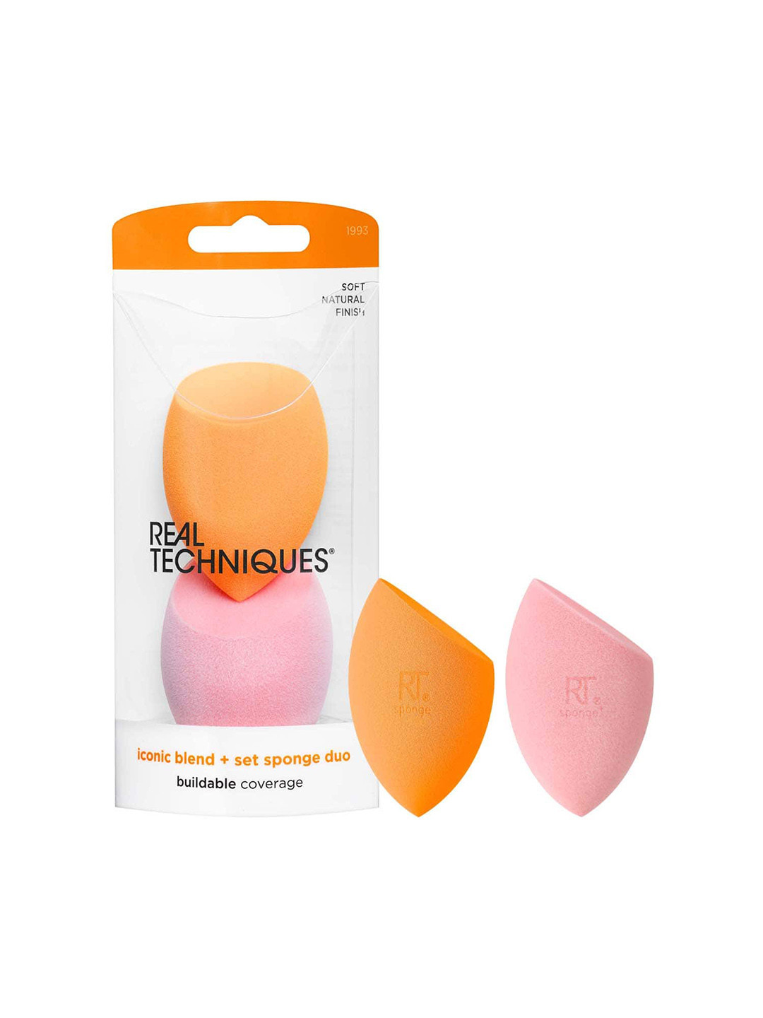 Real Techniques Set Of 2 Iconic Blend & Set Makeup Sponges