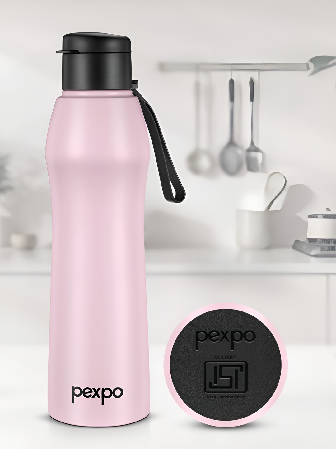 Pexpo Georgia Pink Sports Stainless Steel Leak Proof Vacuum Water Bottle 880ml