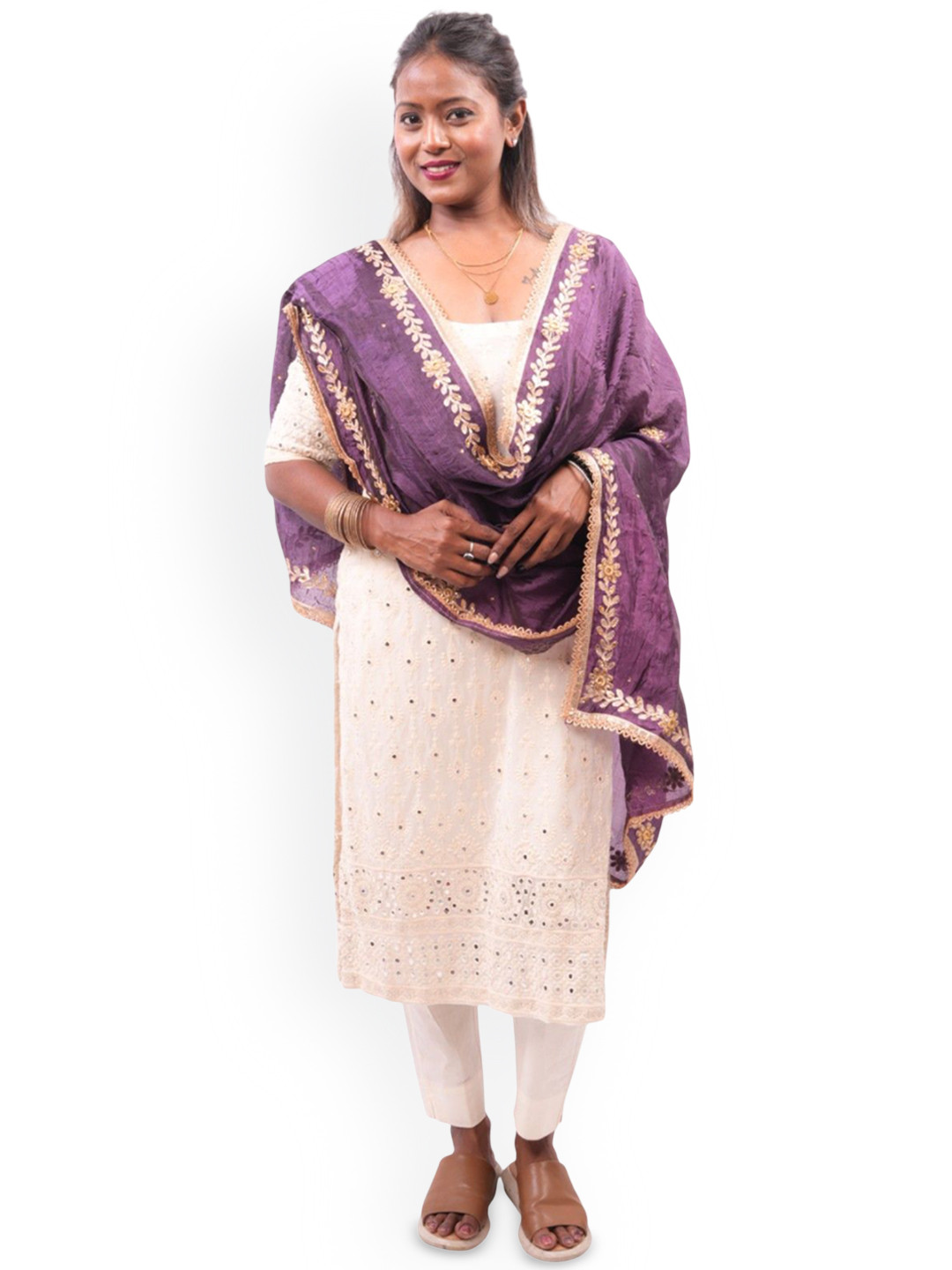 URBAN KANYA Embroidered Gotta Patti Dupatta