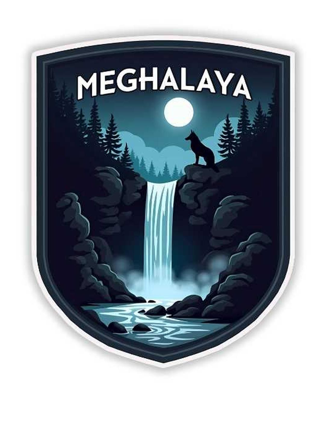 GIFTSHALA Meghalaya State Theme Souvenir Wooden Refrigerator Stylish Fridge Magnet
