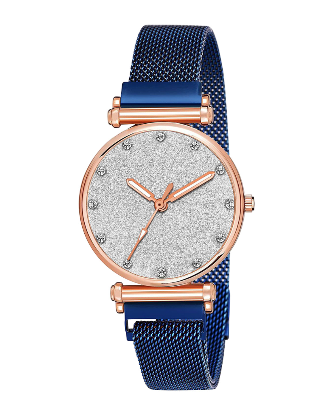 CSAMON Women Bracelet Style Straps Analogue Watch Csamon_34_Blue_Full Silver_12